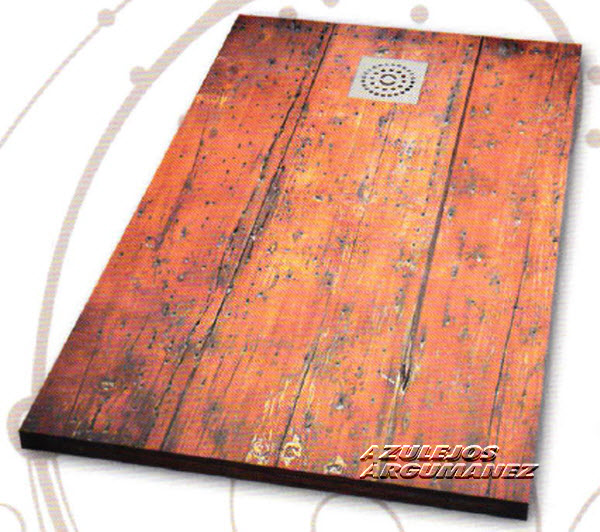 Plato de ducha extraplano madera vieja