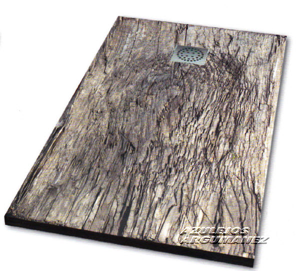 Plato de ducha extraplano madera astillada