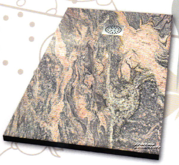 Plato de ducha extraplano marmol rosa